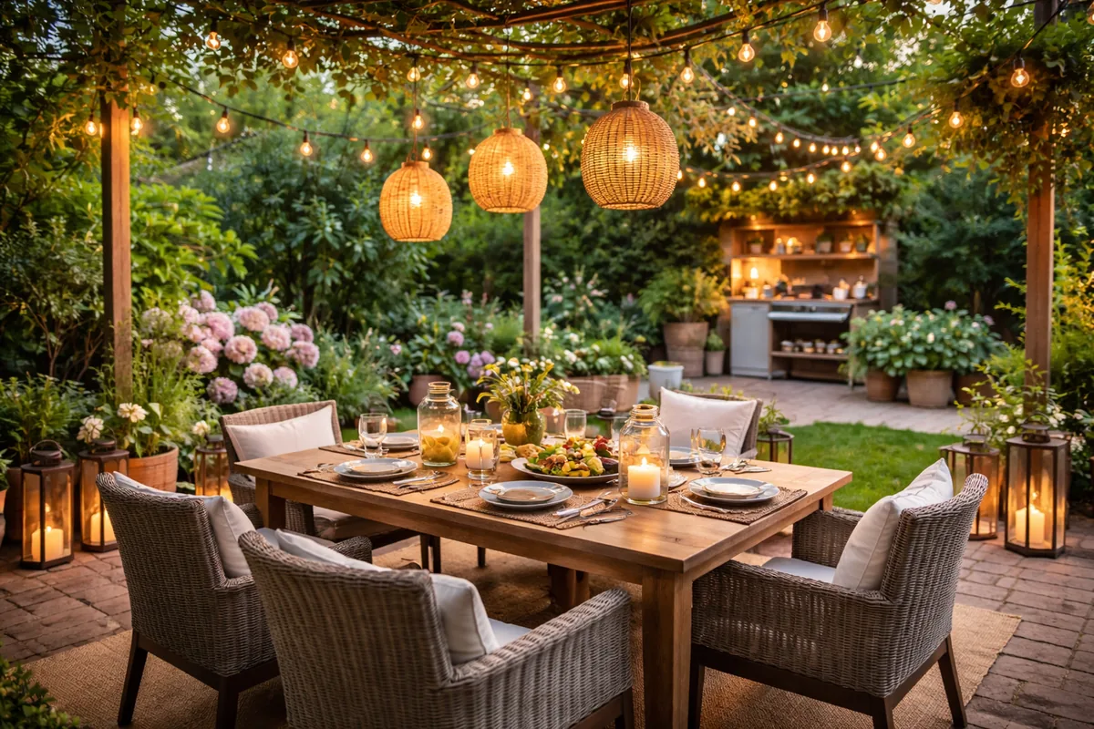 Comment créer une décoration de jardin accueillante pour les repas d'été